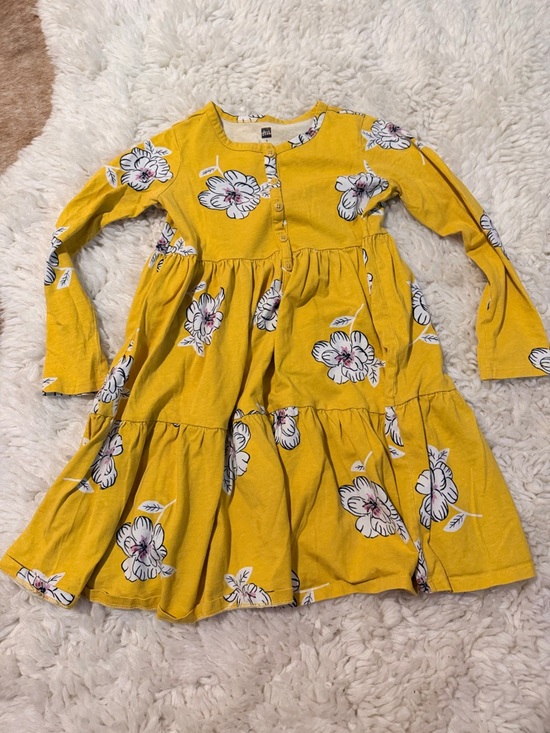 Twice Chic Boutique Other - Tea Yellow Floral Tiered Dress with Button Front